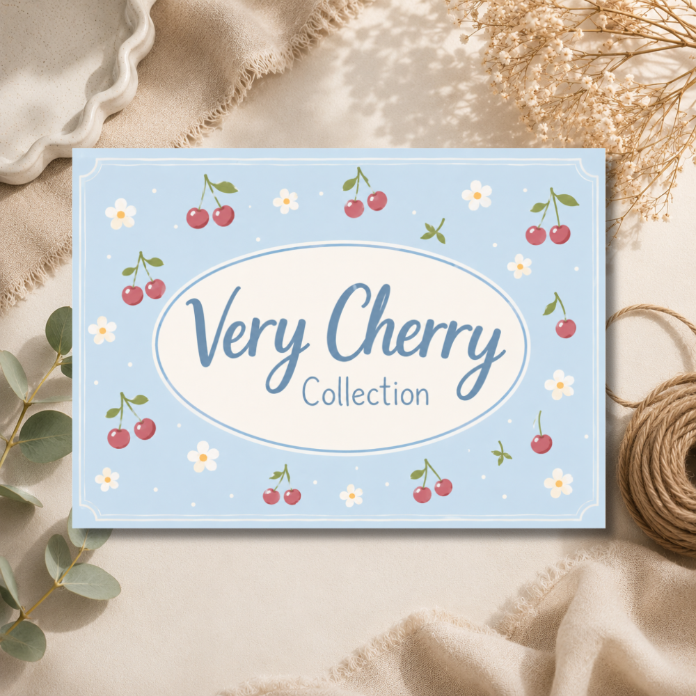 Very Cherry HB Collection Label - 8 Cell Clamshell