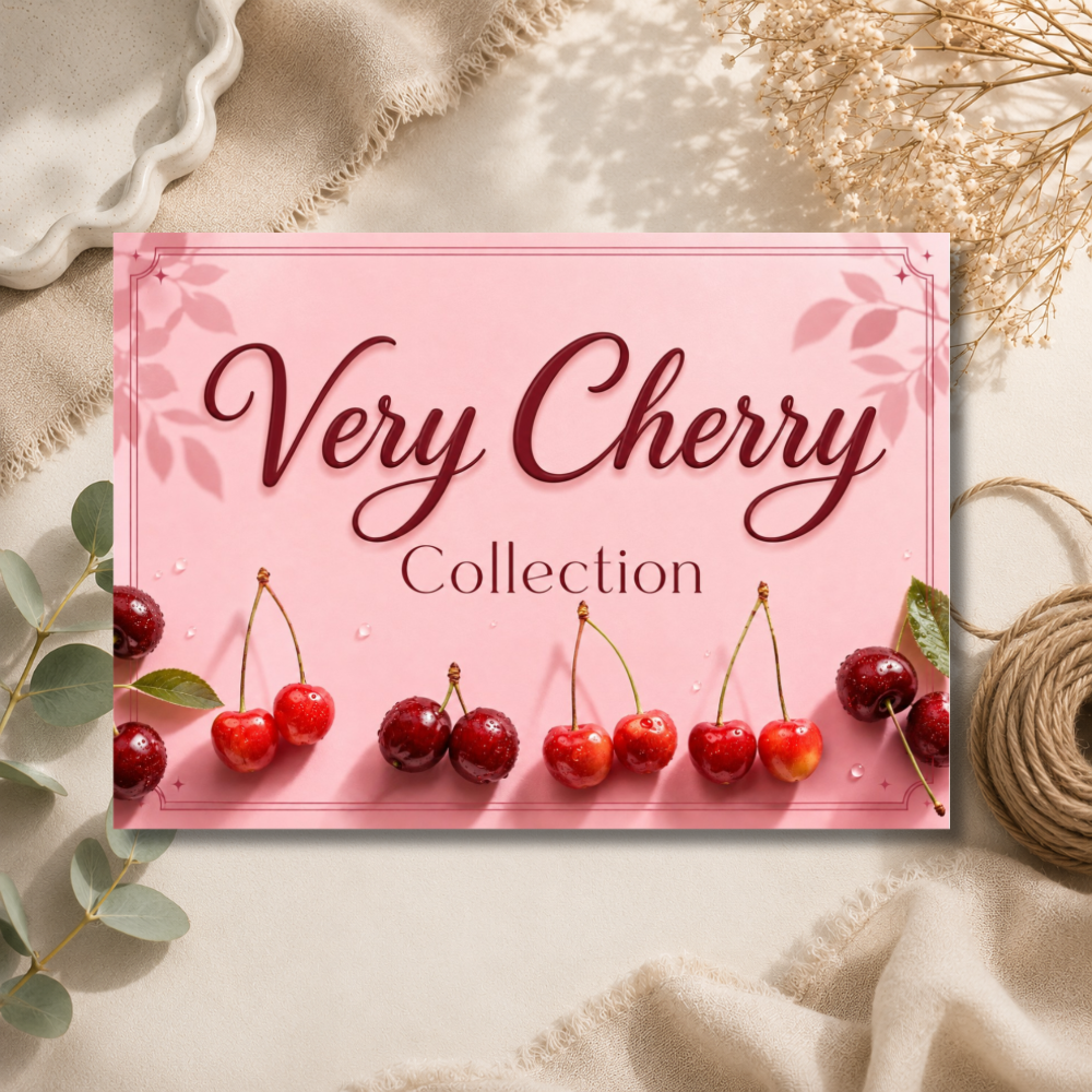 Very Cherry HB Collection Label - 8 Cell Clamshell