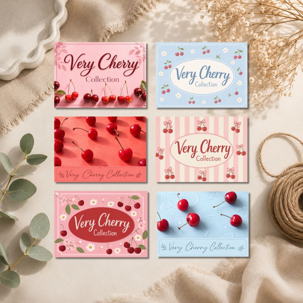 Very Cherry HB Collection Label - 8 Cell Clamshell