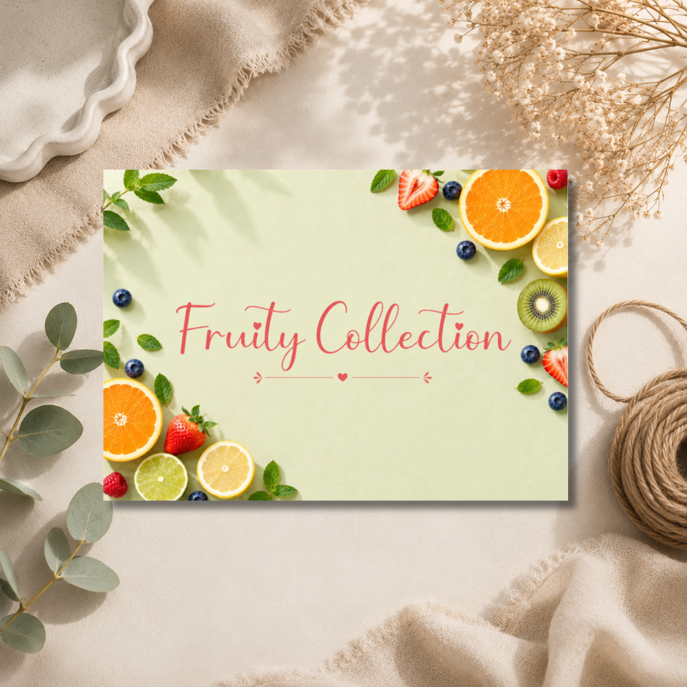 Fruity HB Collection Label - 8 Cell Clamshell