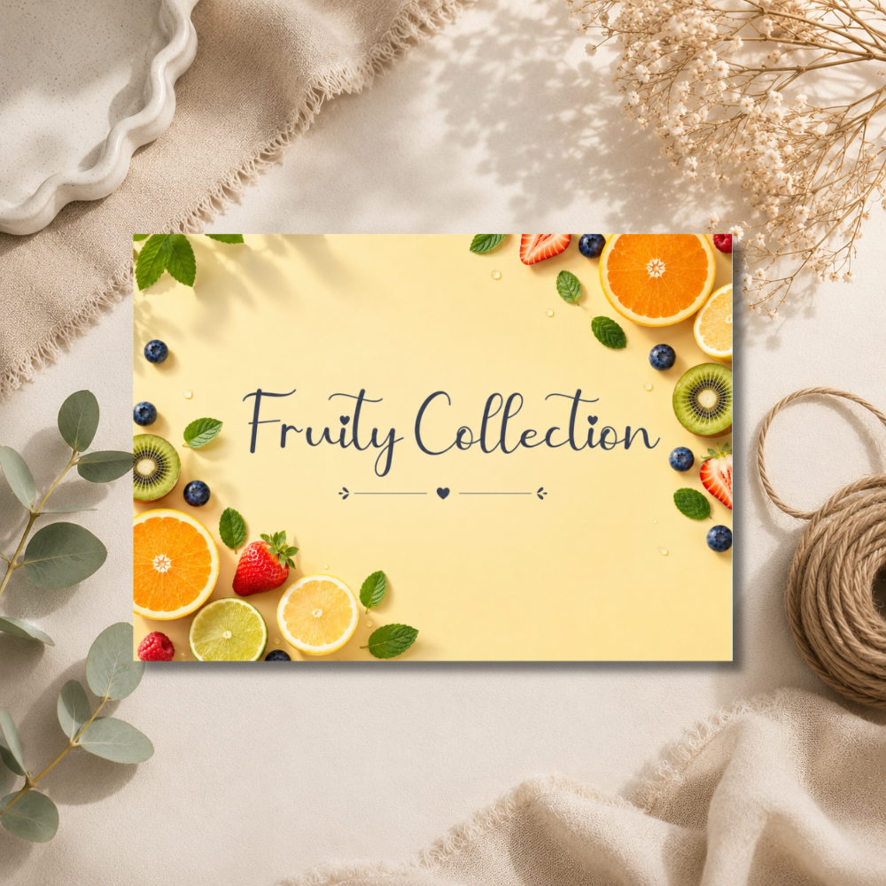 Fruity HB Collection Label - 8 Cell Clamshell