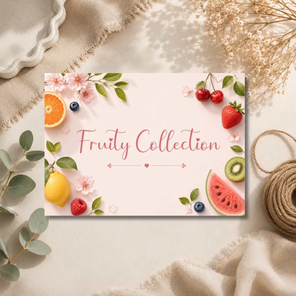 Fruity HB Collection Label - 8 Cell Clamshell