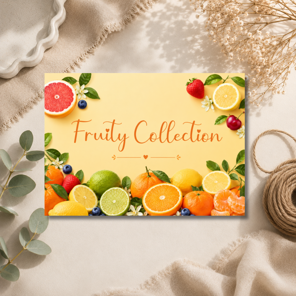 Fruity HB Collection Label - 8 Cell Clamshell