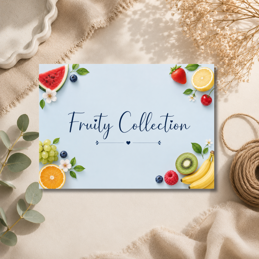 Fruity HB Collection Label - 8 Cell Clamshell