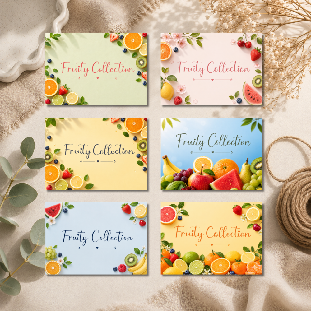 Fruity HB Collection Label - 8 Cell Clamshell
