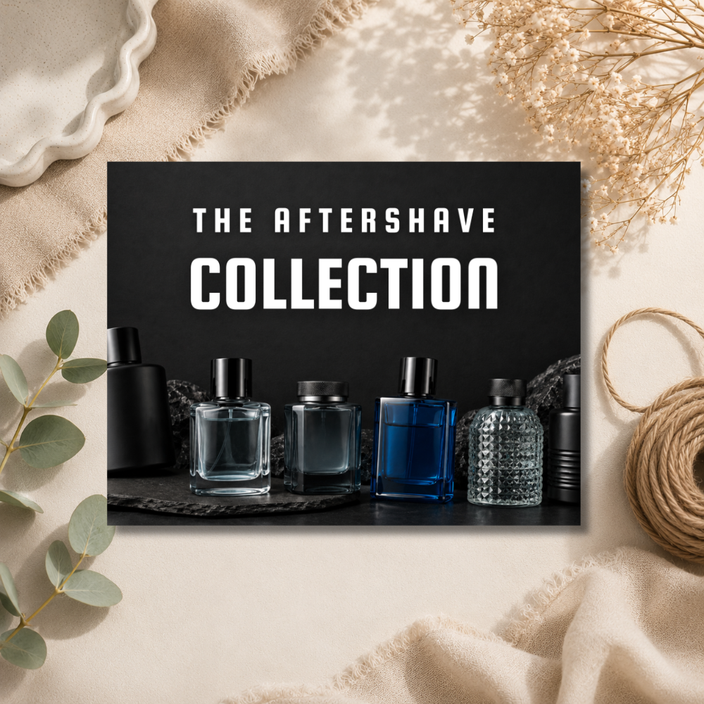 Aftershave HB Wax Melt Collection Label - 8 Cell Clamshell