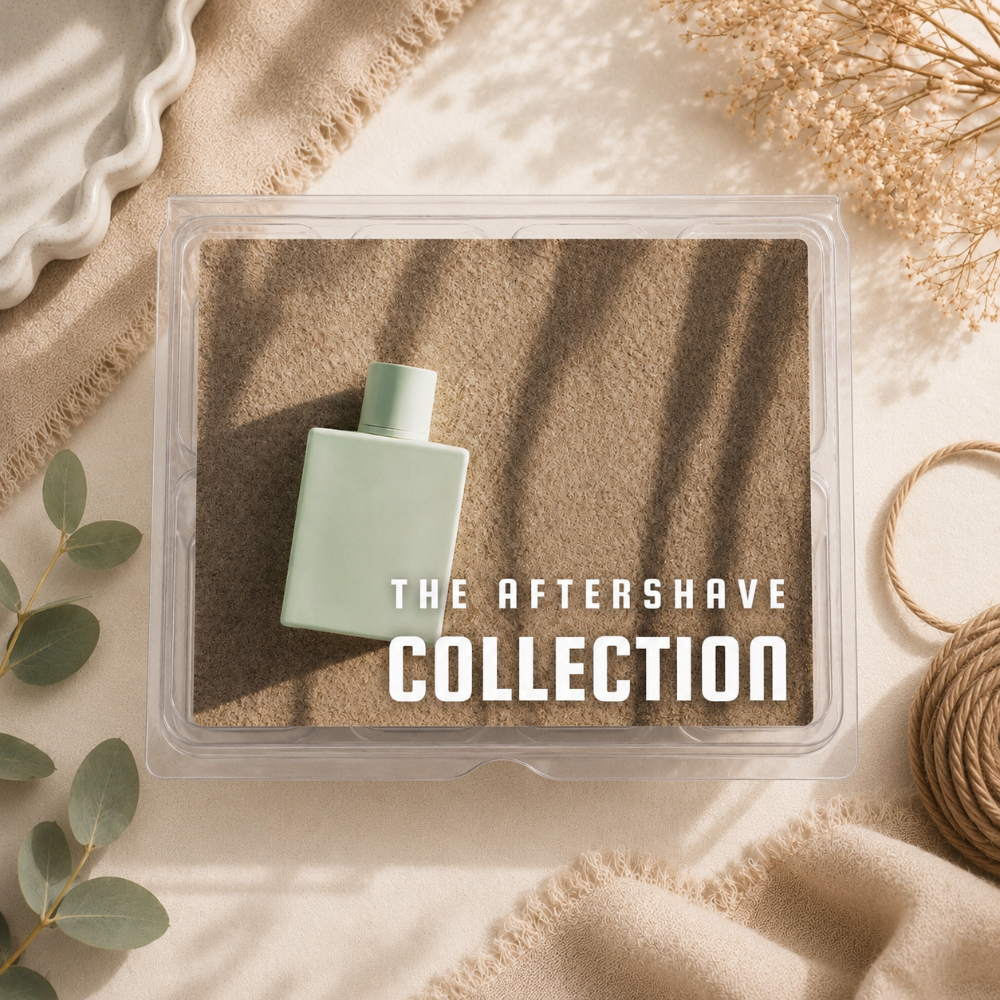 Aftershave HB Wax Melt Collection Label - 8 Cell Clamshell