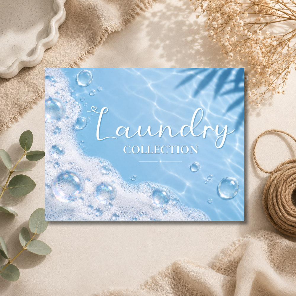 Laundry HB Wax Melt Collection Label - 8 Cell Clamshell