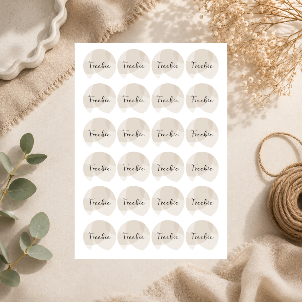 45mm Freebie Sticker Sheets - 6 Designs