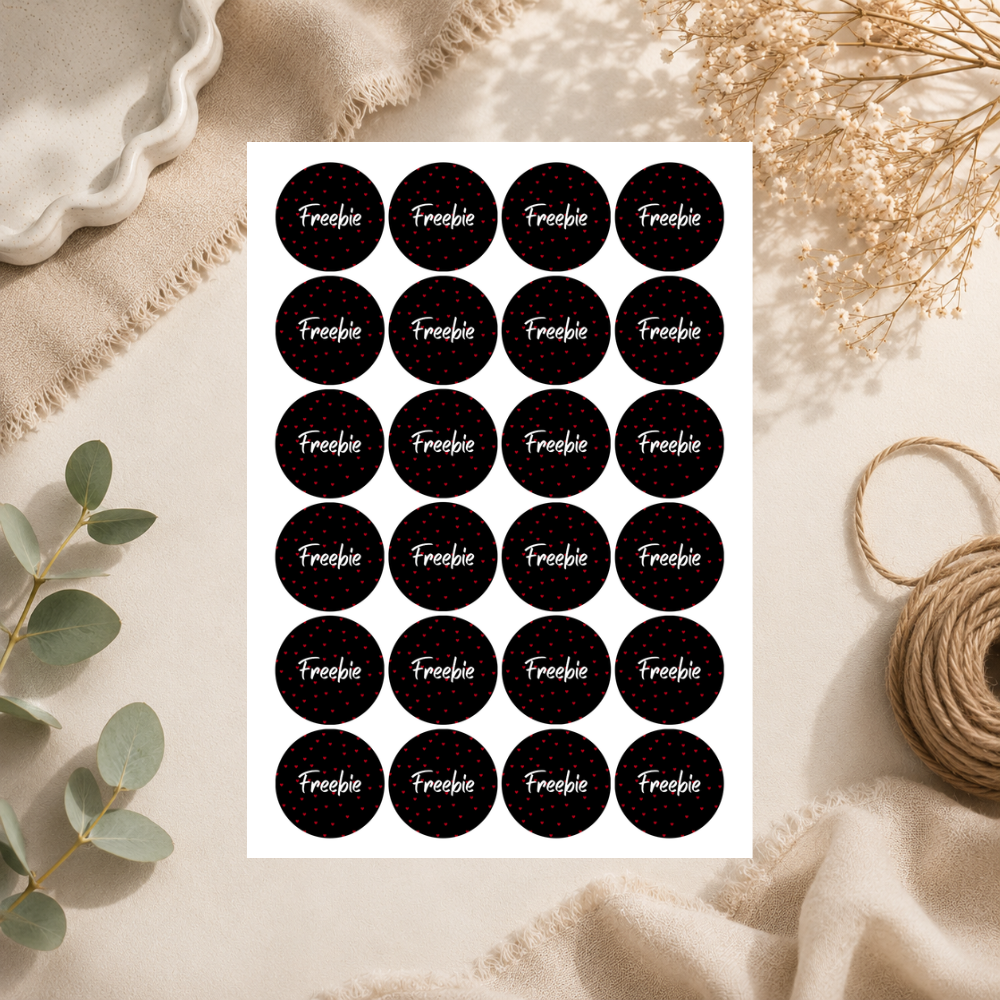 45mm Freebie Sticker Sheets - 6 Designs