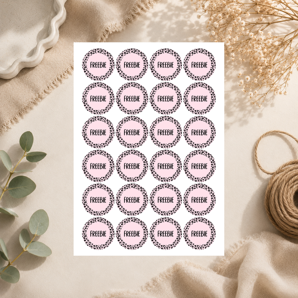 45mm Freebie Sticker Sheets - 6 Designs