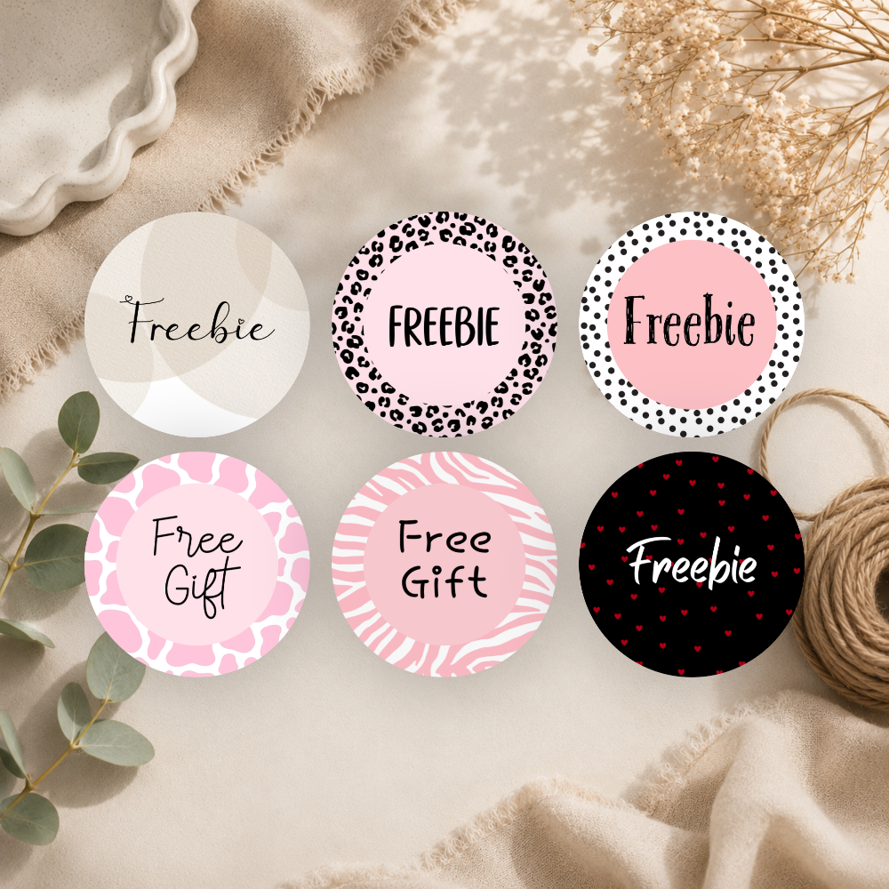 45mm Freebie Sticker Sheets - 6 Designs