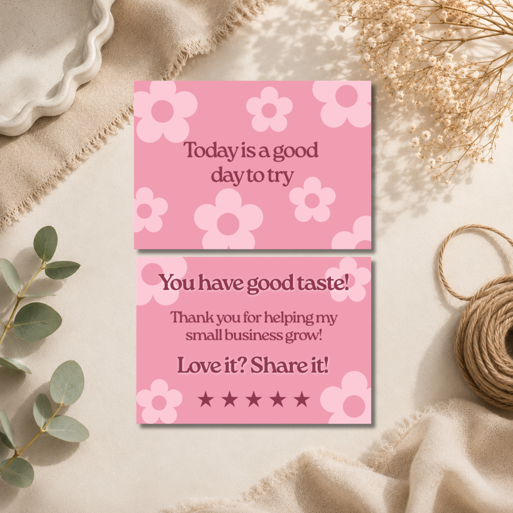 Motivational A6 Thank You Cards - 3 Colours