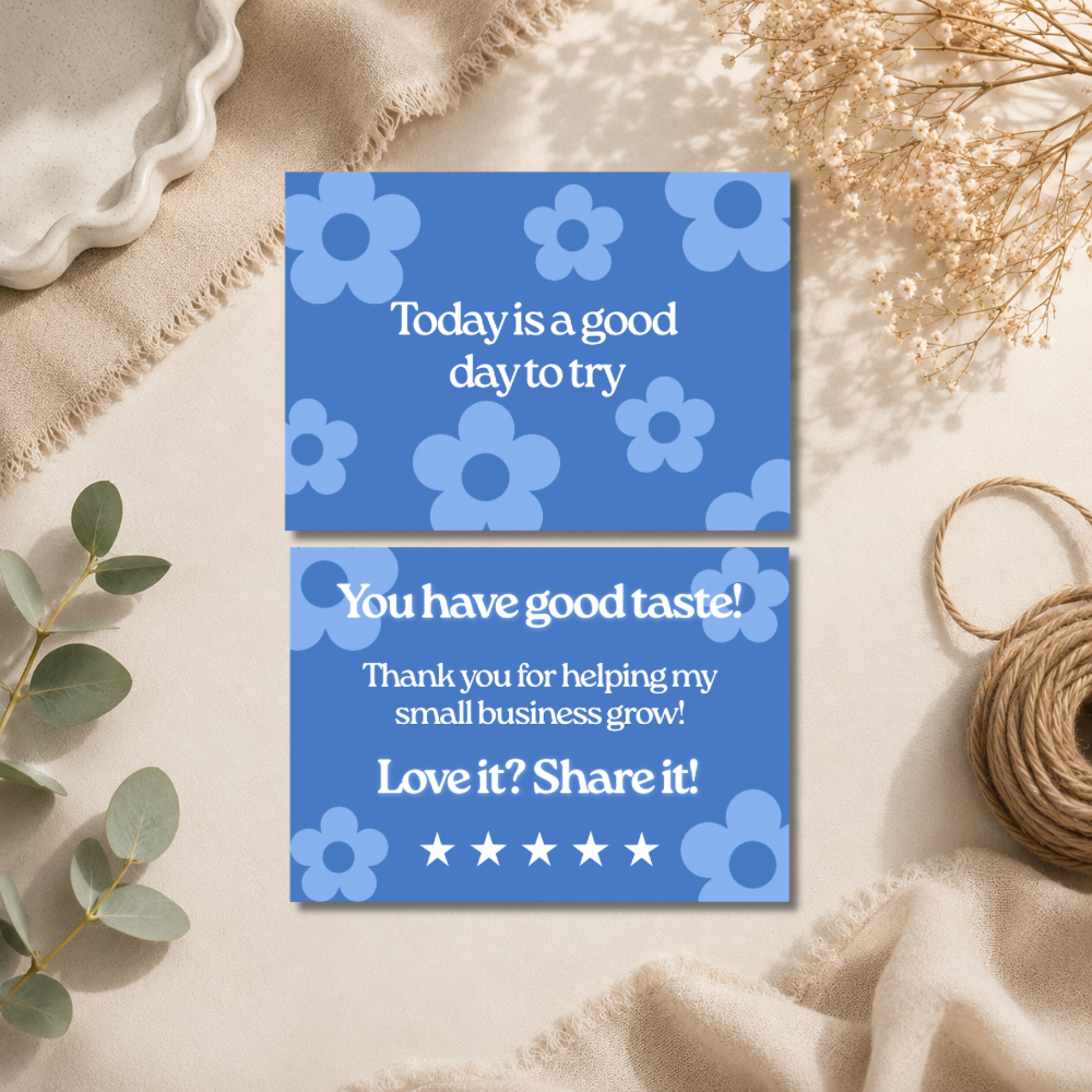 Motivational A6 Thank You Cards - 3 Colours