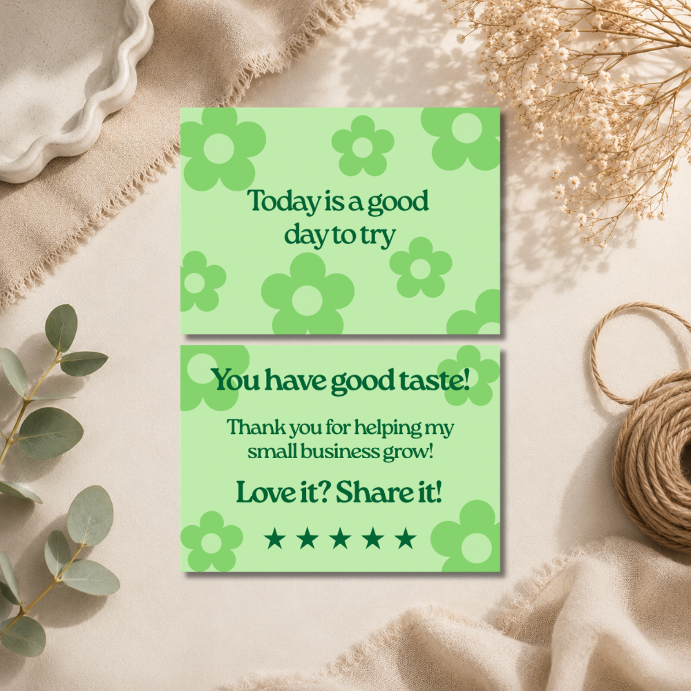 Motivational A6 Thank You Cards - 3 Colours