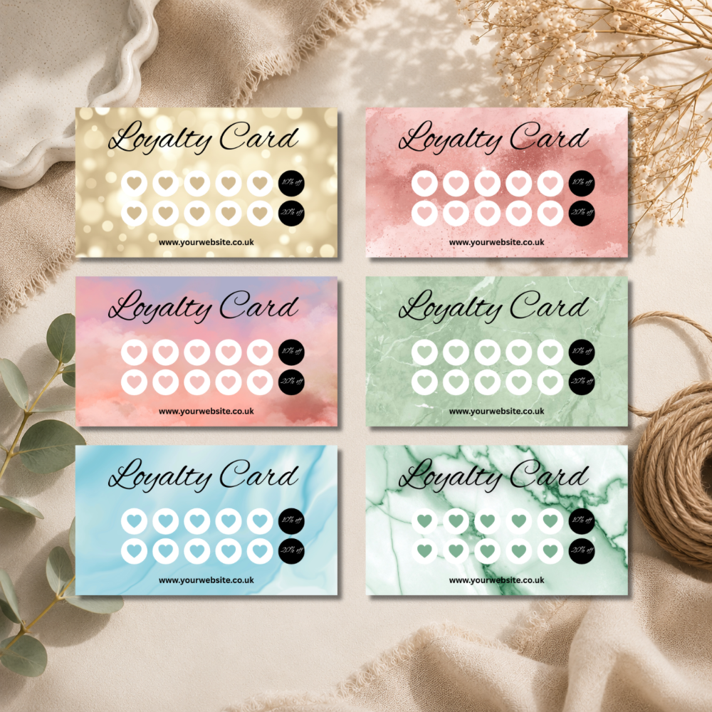 Loyalty Cards (40 Pack) | 6 Designs
