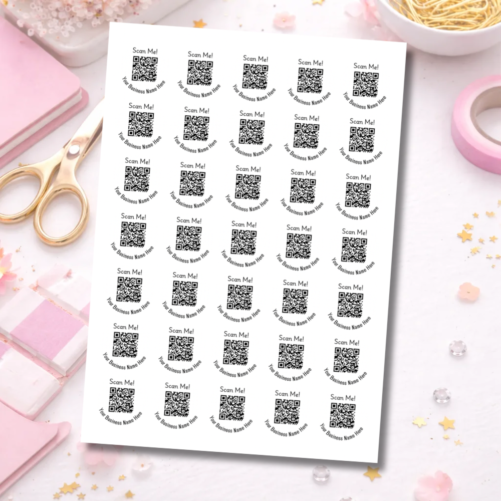 37mm QR Code Stickers